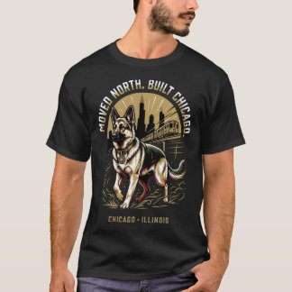 T-shirt Chicago German Shepherd African Heritage Pride Art