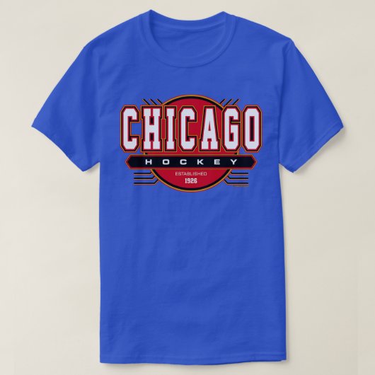 T-shirt Chicago Hockey Retro Vintages Blackhawks inspirés  (Design devant)