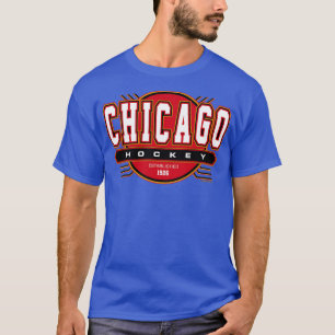 T-shirt Chicago Hockey Retro Vintages Blackhawks inspirés 