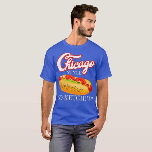 T-shirt Chicago Hot Chien Style été 4 juillet Pas de cadea (Devant entier)