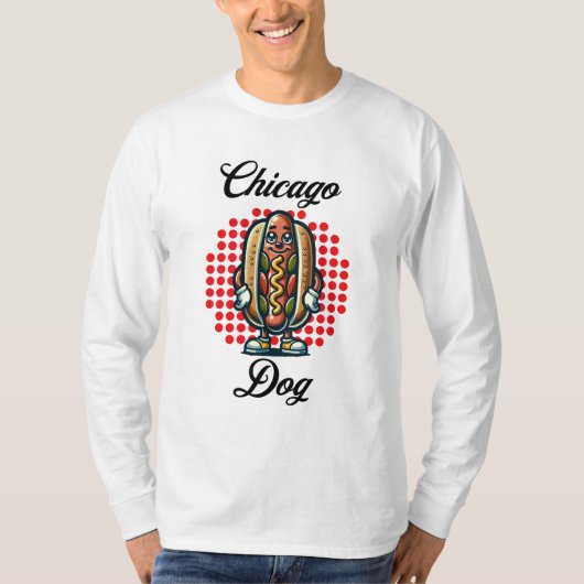 T-shirt Chicago Hot dog Retro Pop Art (Devant)