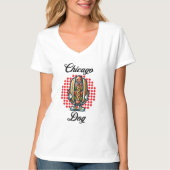 T-shirt Chicago Hot dog Retro Pop Art (Devant)