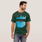 T-shirt Chicago House Music - Skyline Vinyl Record DJ (Devant entier)