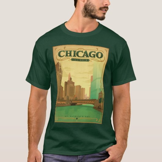 T-shirt Chicago, IL - Saint Patrick's Day (Devant)
