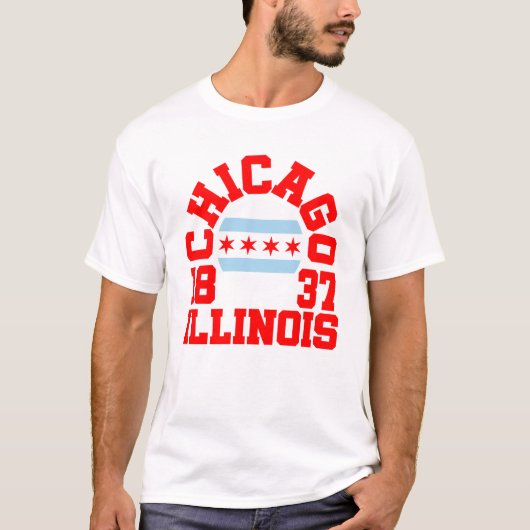 T-shirt Chicago, Illinois (Devant)