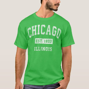 T-shirt Chicago Illinois Il Athlétisme Sports drôle