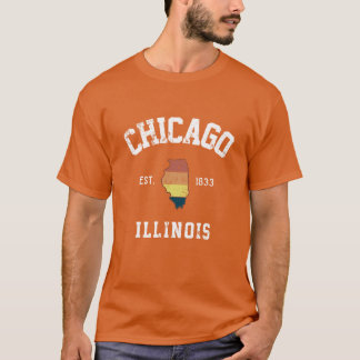T-shirt Chicago Illinois IL Retro State City Love Illinoi