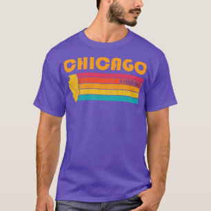 T-shirt Chicago Illinois Vintage Souvenir déshabillé