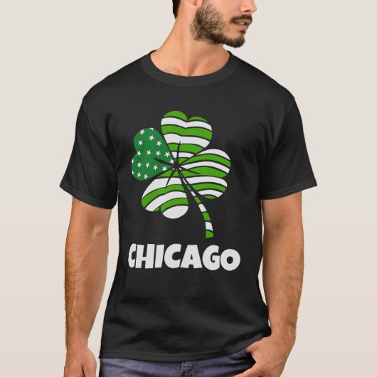 T-shirt Chicago Irish American St Paddy's Day Parade Lucky (Devant)