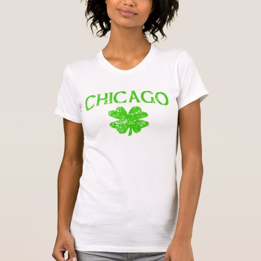 T-shirt Chicago Irish avec shamrock (Devant)