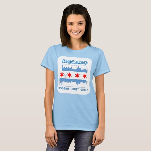T-shirt Chicago Modern Quilt Guild Design (Devant entier)