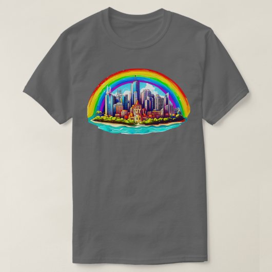 T-shirt Chicago Rainbow (Design devant)