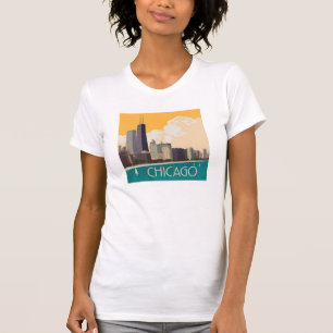 T-shirt Chicago Skyline moderne