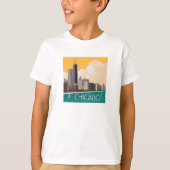 T-shirt Chicago | Skyline moderne (Devant)