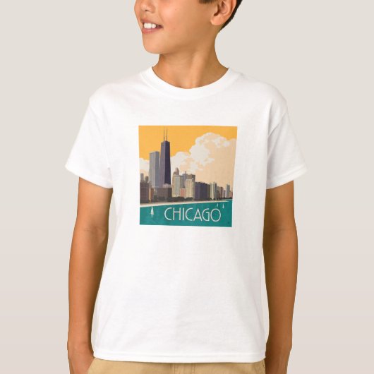 T-shirt Chicago | Skyline moderne (Devant)