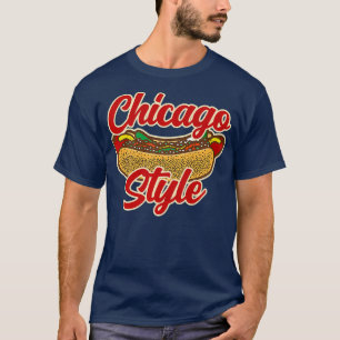 T-shirt Chicago Style Hot Amoureux des chiens Été Vintage
