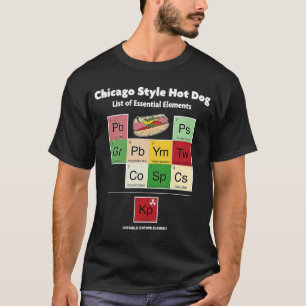 T-shirt Chicago Style Hot Chien Liste des éléments essenti