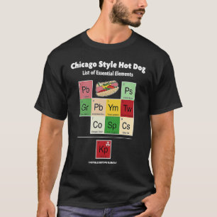 T-shirt Chicago Style Hot Chien Liste des éléments essenti