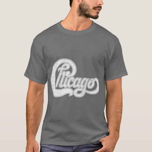 T-shirt Chicago--Style usé (Devant)