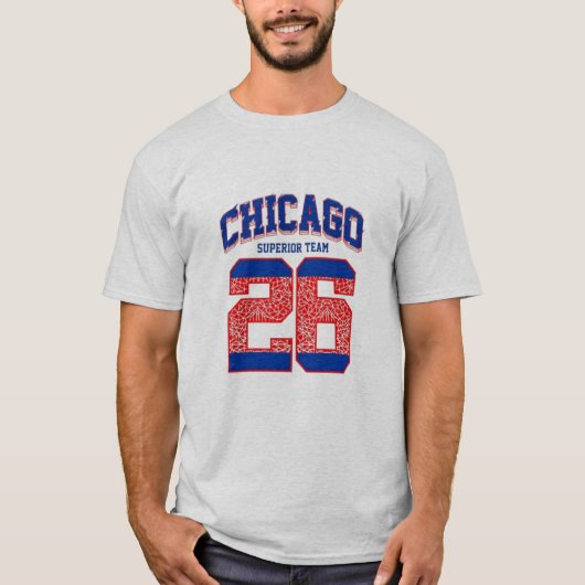 T-shirt Chicago varsity letter athletic (Devant)