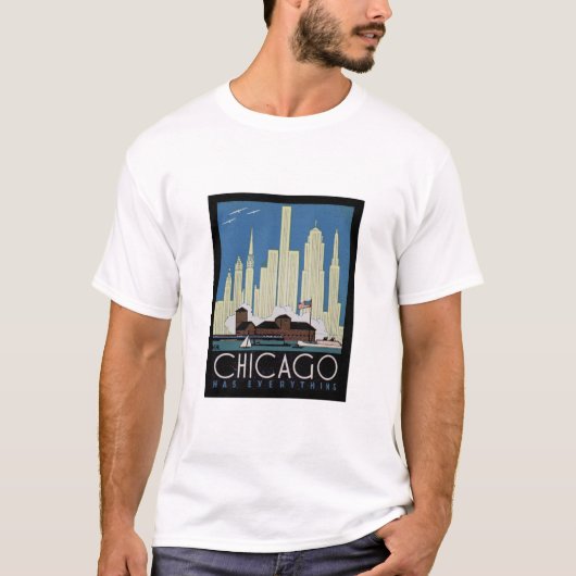 T-shirt Chicago vintage (Devant)