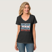 T-shirt Chicago Wednesday Med Fire PD Chicago Flag (Devant entier)