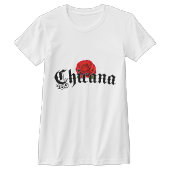 T-shirt Chicana Rose Rouge