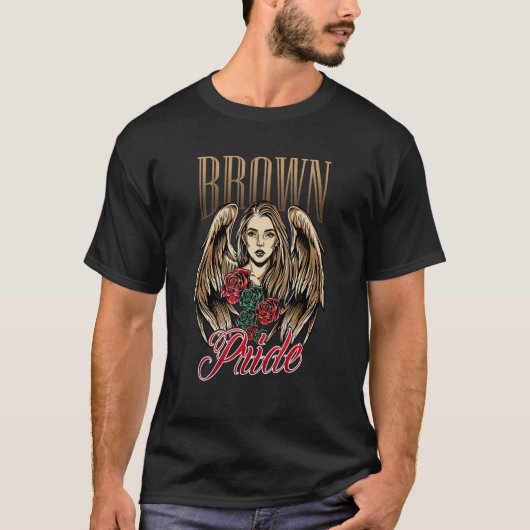 T-shirt Chicano and chicana for Brown Pride (Devant)