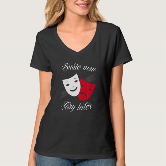 T-shirt Chicano and chicana for Smile Now Cry Later Premiu (Devant)