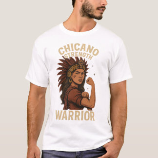T-shirt Chicano Strength – Fierce Warrior Latina Art