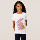 T-Shirt Chiche rose lapin de coton Fille de printemps de P (Devant entier)