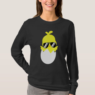 T-shirt Chick Avec Lunettes De Soleil Ferme Animal Poulet