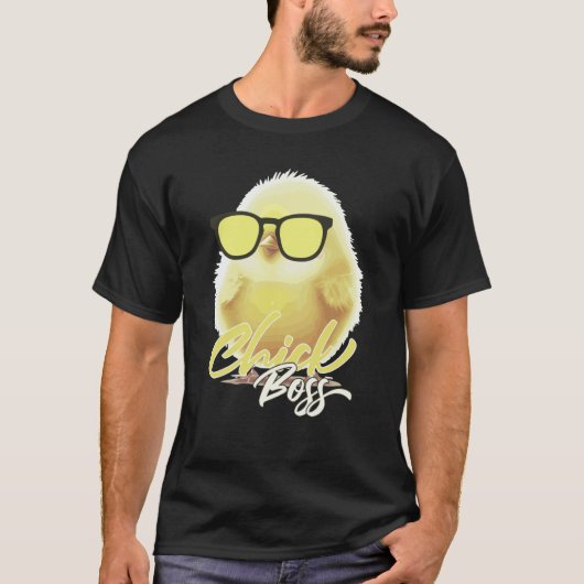 T-shirt Chick Boss Farm Animal Chicken Easter (Devant)