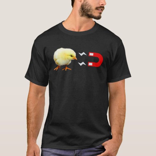 T-shirt Chick Magnet, Baby Chicken Men's Funny Shirt (Devant)