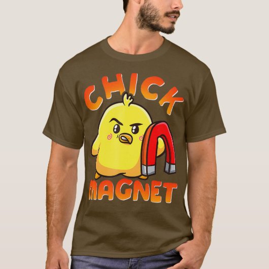 T-shirt Chick Magnet Funny Halloween Costume magnétique (Devant)