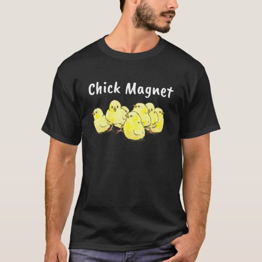 T-shirt Chick Magnet mignon petit poussin tenue de Pâques  (Devant)