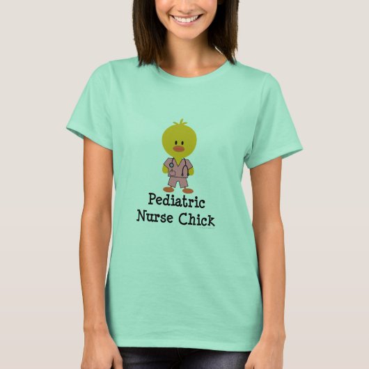 T-shirt Chick Ringer, infirmière pédiatrique (Devant)