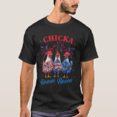 T-shirt Chicka Boom Boom Funny Patriotic Chicken 4th Of Ju (Devant)