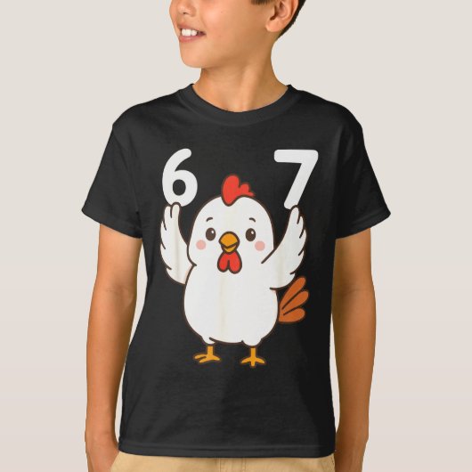 T-shirt Chicken 67 Meme Six Seven Funny Gen Alpha  (Devant)
