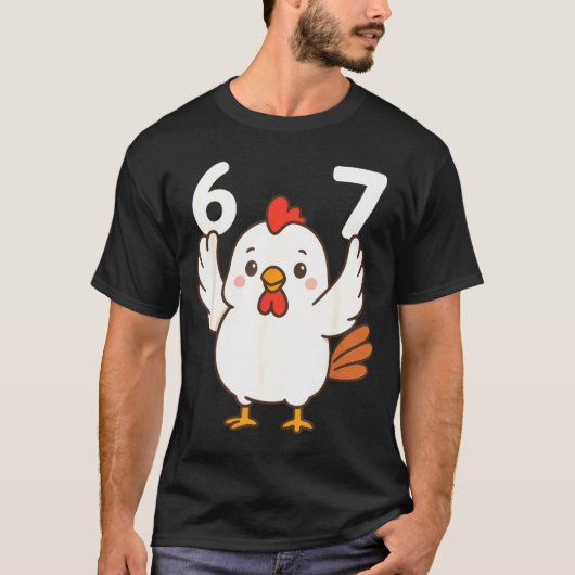 T-shirt Chicken 67 Meme Six Seven Funny Gen Alpha  (Devant)