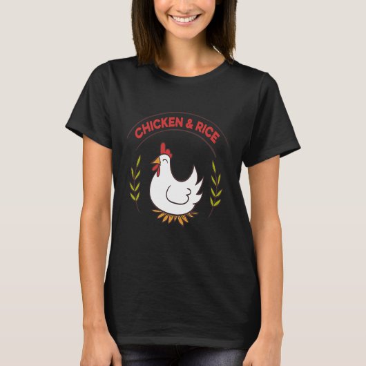 T-shirt Chicken And Rice   Weightlifter Bodybuilder Eating (Devant)