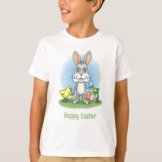 T-shirt Chicken and the Easter bunny (Devant)