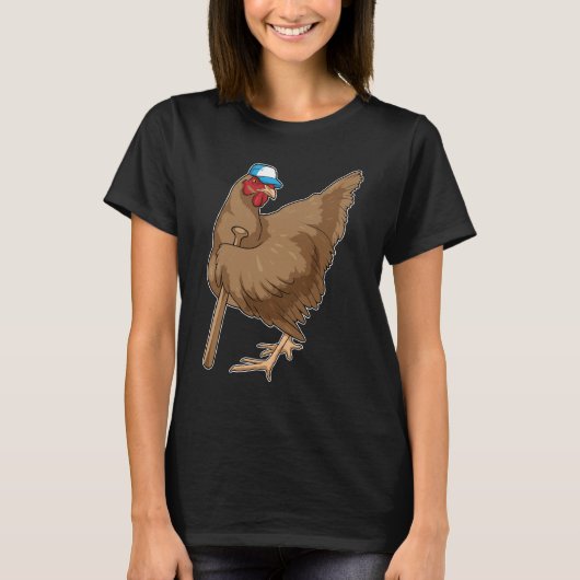 T-shirt Chicken baseball batte (Devant)