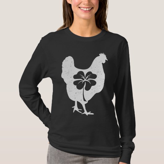 T-shirt Chicken Bird Hen Shamrock St Patricks Day Saint Pa (Devant)
