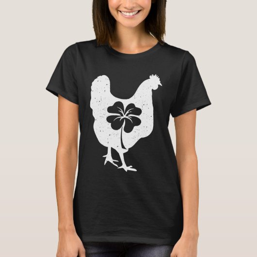 T-shirt Chicken Bird Hen Shamrock St Patricks Day Saint Pa (Devant)