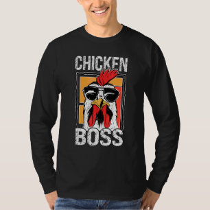 T-shirt Chicken Boss Cool Cockerel Pour Agriculteurs Ou Pa