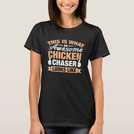 T-shirt Chicken Chaser Job Title Employee Worker (Devant)