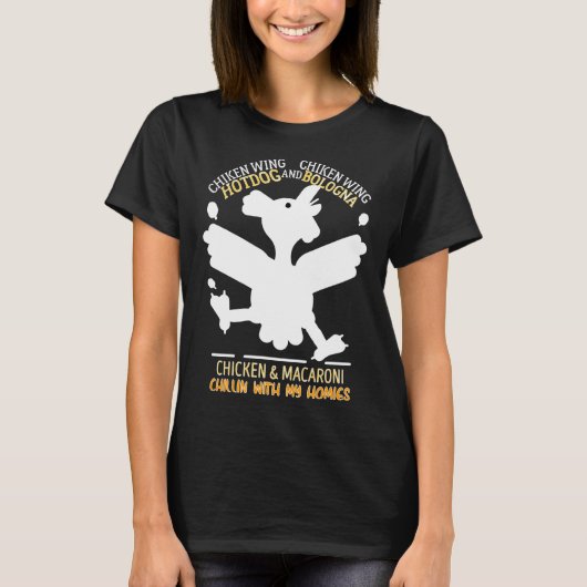 T-shirt Chicken chillin with m (Devant)