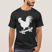 T-shirt Chicken coq poule skateboard silhouette (Devant)