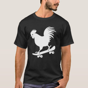 T-shirt Chicken coq poule skateboard silhouette
